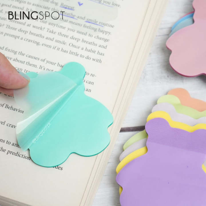 Sticky Note Transper Teddy Bear Colored Translucent - Transparent Sticky Note | Daraz.pk