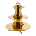 GOLDEN COLOR CUPCAKE STAND ( 3 TIERS CUPCAKE STAND ). 