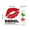DEROL Lip Plumper Set Lip Care Gloss Can Make The Lips Fuller And Maximizer Lip Gloss Lipstick Fuller Enhancer Women Cosmetics. 