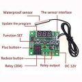 W1209 LED Digital Thermostat Temperature Control for Incubators Thermometer Thermo Controller Switch Module DC 12V Waterproof NTC Sensor. 