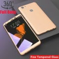 For Vivo V7 1718 5.7 inch Free Tempered Glass 360 Full Coverage Matte Finish Sturdy Hard Acrylic All-around Protection Cell Phone Case. 