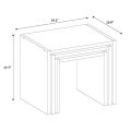 Space-Saving Modern Nesting Tables Set - Square Engineered Wood Tables with Moisture-Resistant Wenge Finish, Durable Compressed Wood, Easy Assembly, Stylish Home Decor Accent. 