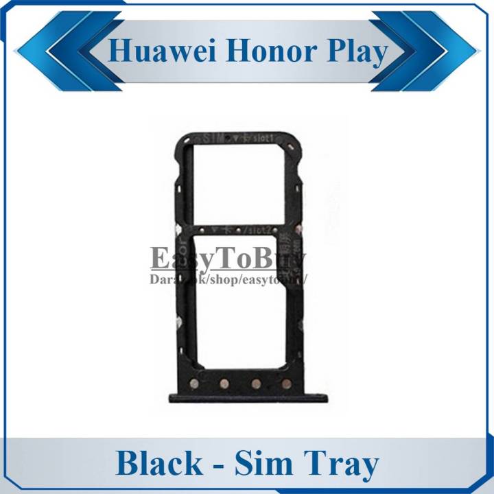 Huawei Honor Play SIM Tray Sim Jacket Sim Slot Sim Door For Hawei Honor Play - Black