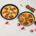 4 Pack Quiche Tart Pan,5 Inch Round Perforated Pizza Baking Tray Non-Stick Tart Tin with Holes for Cakes,Pies,Quiches. 