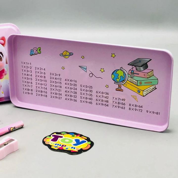 Geometry%20Pencil%20Box%20with%20Calculator%20for%20Boys%20&%20Girls%20Calculator%20Geometry%20Box%20with%20Magnetic%20Buttons%202%20Compartments%20Pencil%20Box%20for%20Kids%20with%20Built-in%20Calculator%20&%20Sharpener%20Random%20Design%20Double%20Side%20Open%20School%20Stationery%20Storage%20Box%20-%20Image%205