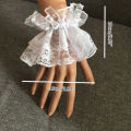 Superman Ruoias 1Pair Detachable Cuffs Women Flare Sleeve Floral Lace Mesh Pleated Ruched False Cuffs Sweater Lace Wristband Decoration. 