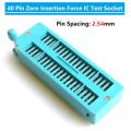 40Pin ZIF Test Locking Socket 40 Pin Integrated Circuit IC Test Socket Locking Seat ZIF ZIP IC Test Tester Board Socket. 