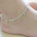 Sterling Silver Anklet with Bells Hand Made Charming Payal with Hanging bells for Girls Women. 