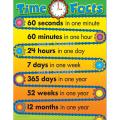Time Facts Poster Panaflex Banners Kids Home School Decoration 2x3 feet. 