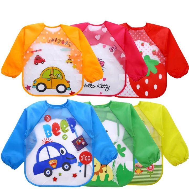 1 Pcs Feeding Baby Bibs Waterproof Bandana Cute Full Sleeved Bibs for Baby Girl Bib Saliva Boy Burp Cloths Newborn Slabbetjes Things