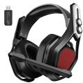 Mpow Iron Pro 2.4G Wireless Gaming Headset with detachable long braided 3.5mm cable for PS5/PS4/PC Computer Headset with Dual Chamber Driver, 7.1 Surround, Upto 17 hours of Use, Noise Cancelling Mic, 3D Bass. 