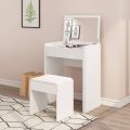 HRJ MART Vanity Dressing Table with Flip Top Mirror and Hidden Storage Box, dressing table organizer,Makeup Vanity Table Writing Desk with Cushioned Stool, White by dream decor. 