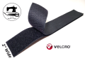 Velcro Strip Sew On Fabric White and Black 1.5 inches wide and 2.5 feet in length for Alterations and Hemming | No Ironing or Gluing | Ideal Substitute for Snaps and Buttons  Non Self Adhesive Velcro Hook Loop Art and Craft Material Supplies. 