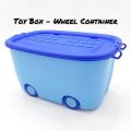 Aqua Wheel toy container - Storagre Box With Wheel Traveling Box Kitchen Vegetable Fruit Box-Ideal for Toy storage - kitchen storage Clothes etc Designed to fulfil storage needs with secure locks. 