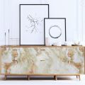 60cm × 200cm Self Adhesive Black / White Marble Sheet for Kitchen - Anti Oil and Heat Resistant Wallpaper. 