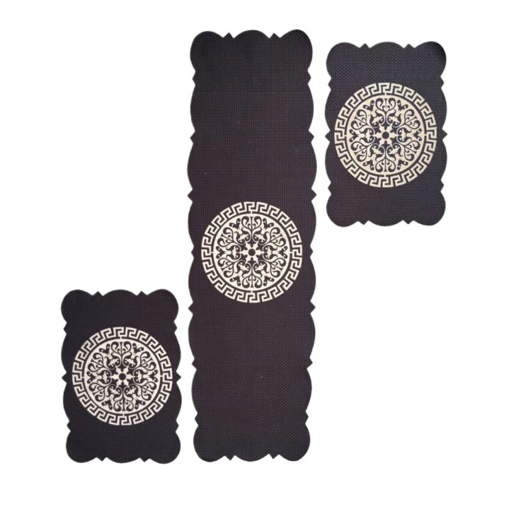 Jute Fabrics Tablemats 3 Pieces Mats & Runner