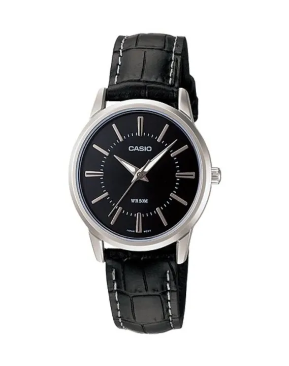 Casio%20Enticer%20Black%20Dial%20with%20Black%20Leather%20Strap%20Women's%20Watch%20-%20LTP-1303L-1AVDF%20-%20Image%204