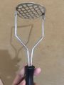 Potato Masher (Black) - Meat Masher/Food Prep Tool with Ergonomic Design | High Heat Resistant | Kitchen Utensil. 