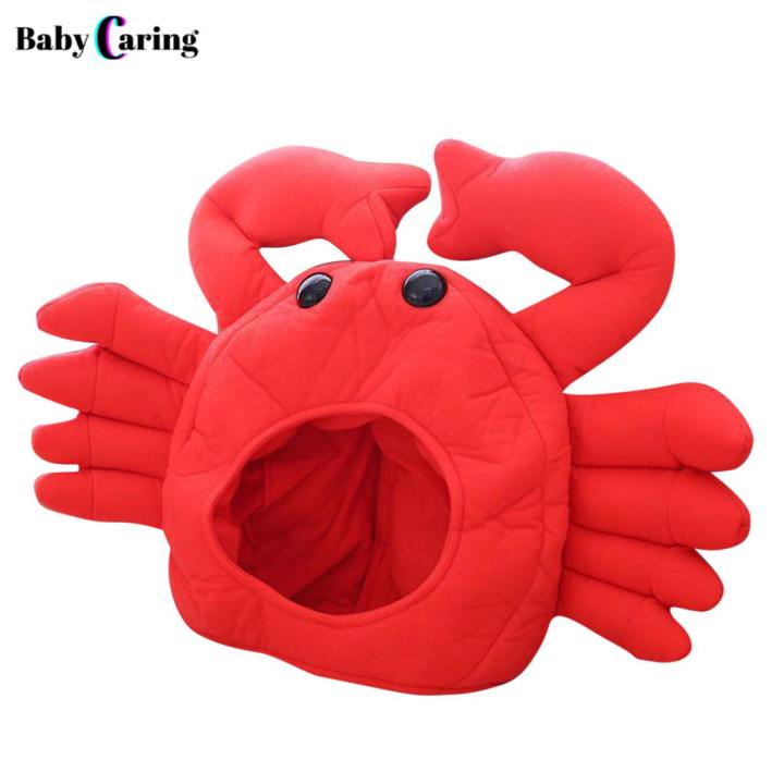 Lovely Taiyaki Crab Shape Cotton Earflap Beanie Cap Hat Costume Parties Supplies