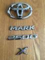 Toyota Mark X 250G Emblem Set In Metal. 