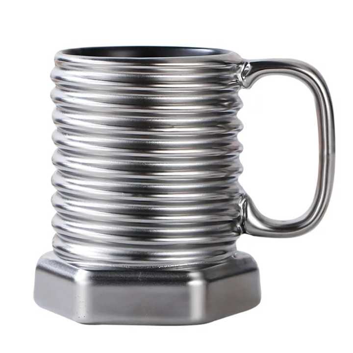 Screw Shape Ceramic Coffee Mugs Porcelain