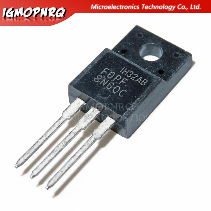 10pcs FQPF8N60C 8N60C 8N60 600V 8A MOSFET N-Channel transistor TO-220F new original