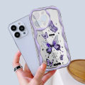 YYDS for Realme 7 Narzo 20 Pro Back Cover Cartoon Butterfly Case Cream Texture Wavy Edge Soft Silicone Mobile Cover. 