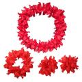 4 Pcs/Set Vivid Cloth Hawaii Flower Garland Wreath Head Neck Hand Decoration. 