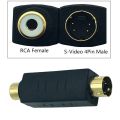 S-Video Male to RCA Female Composite Video Adapter Plug Converter, Mini Din 4 PIN Coupler Extension Connector Adapter. 