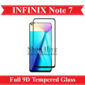 Infinix Note 7 Full Black 9D|5D|6D|10D|11D|21D Tempered Glass Screen Protector Full Glue Edge To Edge For Infinix Note 7. 
