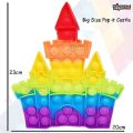 Big push popit toy castle square excellent quality silicon material 100 pops 20 cm. 