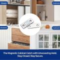 Pair Magnetic Door Catch Ultra Thin Cabinet 2 Magnets Magnets Stainless Steel Cabinet Door Magnetic Catch Adhesive Cabinet Door Magnets For Kitchen Closet Drawer Magnetic Cabinet Latch. 