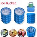 Ice Cube Maker Genie Space Saving Ice Genie Silicone Ice Bucket Kitchen. 