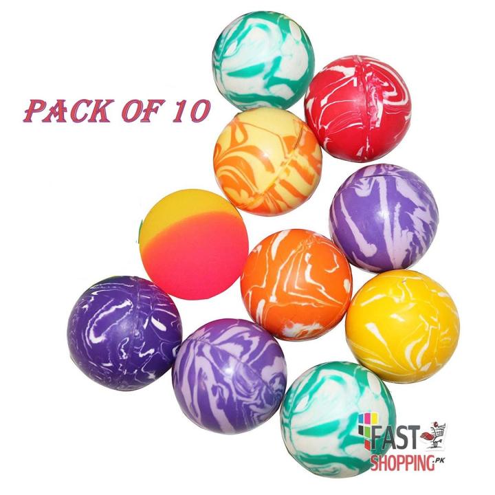 10Pcs Kids Magic Bouncy Jumping Balls mixed Bouncy Ball Solid
