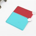 1pc Portable Mini Shatter Proof Card Style Pocket Folding Cosmetic Mirror PU Leather Cover Stainless Steel Makeup Mirror Card. 