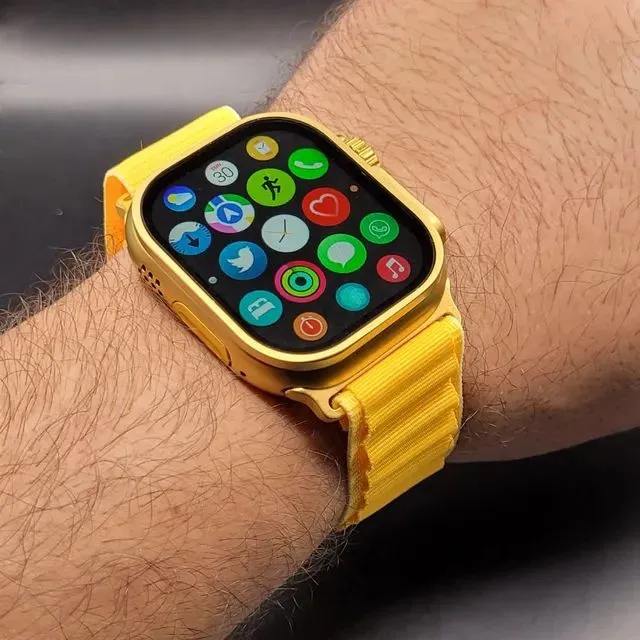 G9 Ultra Pro Golden Smart Watch with Straps (Golden Edition