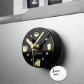 Fridge Magnet Clock Portable Refrigerator Magnets Decorative Coffee Pattern Fridge Clock Magnetic Sticker Magnet Wall Clock. 