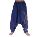 Men Stylish Drawstring Drop Crotch Ankle Tied Baggy Trousers Long Harem Pants. 