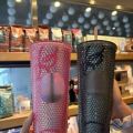 Blackpink X Starbucks 2023 Doodle Pink Black Tumbler Durian Cup Sippy Cup 710ml 24oz. 