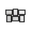 Premier Home  - Multi Photo Frame, 6 Photo/Black Plastic Frame, 4 X 6". 