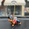 Universal Car Interior Decoration Pubg Bull Dog With Cloths and Welding Hat Hanging Car PittBull 1 Pc. 