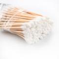 Pack Of 100 Double Head Cotton-Buds Earwax Cleaning Q-Tip Women Makeup Tip Medical Ears Care Beauty Make Up Cosmetics Eyeshadow Blending Swabs Disposable Applicator Wooden Soft Multipurpose Manicure Pedicure Personal Hygiene Household. 