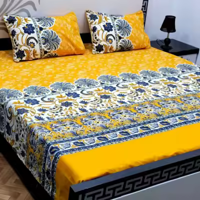 New Desion Cotton Crysal Bed Sheet Set