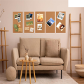 NAMUNY Cork Board Bulletin Board, Small Rectangular Pin Board for Wall, Self-Adhesive Cork Board for Office, School and Home. 