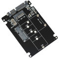 M.2 NGFF or MSATA to SATA 3.0 Adapter USB 3.0 to 2.5 SATA Hard Disk 2 in 1 Converter Reader Card with Cable for PC Laptop. 