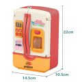 Pretend Play Toy Refrigerator With Colorful Dazzling Lights & Music Intelligent Cool Spray Fridge Kitchen Gift Set With Fruits & Accessories For Kids - 1986. 