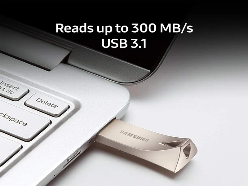 Samsung 64GB 100GB Flash Drive USB in Black color Metal body