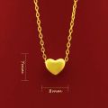 24K Gold Plated Heart Pendant Necklace for Women. 