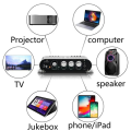ST-838 HIFI Amplifier 2.1 Channel Car MP3 Mini Amp AUX Input High and Low Bass Adjustment Super Bass 20Wx2+40W Amplifier Easy to Use. 