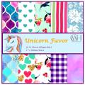11pcs Unicorn Pattern pages- scrapbooking pages- decoration sheets- a4 size- paper decoration- DIY projects- scrapbooking paper- gloss paper- 10 pattern - 1 tag sheet- best for scrapbooks. 